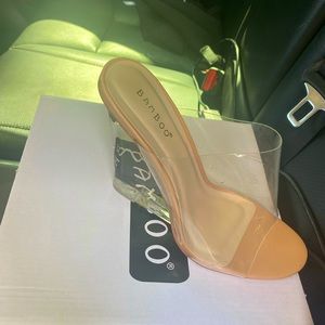 Clear heels/ worn once size 8